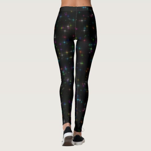 Sparkly Multicolor Stars Leggings (Achterkant)