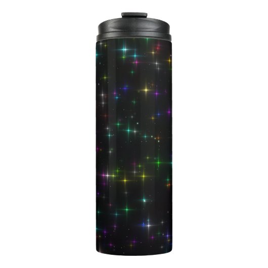 Sparkly Multicolor Stars Thermosbeker (Voorkant)