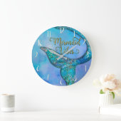 Sparkly Ocean Mermaid Fin Tail Enchanted Grote Klok (Huis)