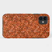 Sparkly Oranje Case-Mate iPhone Case (Achterkant (horizontaal))