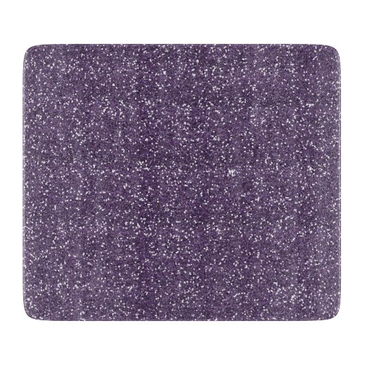 Sparkly Paars en Silver Glitter Snijplank (Voorkant)