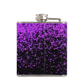 Sparkly paarse kolf heupfles (Achterkant)