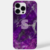 Sparkly Paarse Marmeren Vloeistof Abstracte Kunst  Case-Mate iPhone Case (Achterkant)