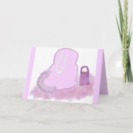 Sparkly Paashaas mand met bloemen kaart