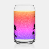 Sparkly Palm Trees Personalized Blikvorm Glas (Rechts)