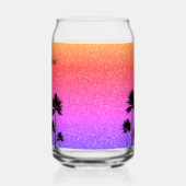 Sparkly Palm Trees Personalized Blikvorm Glas (Links)