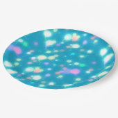 Sparkly Party Balloons Blue Papieren Bordje (Gekanteld)