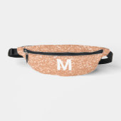 Sparkly peach faux sparkles Custom Monogram Heuptasje (Voorkant)
