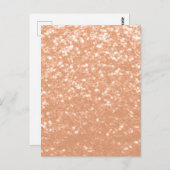 Sparkly peach faux sparkles kleur van het jaar 202 briefkaart (Voorkant / Achterkant)