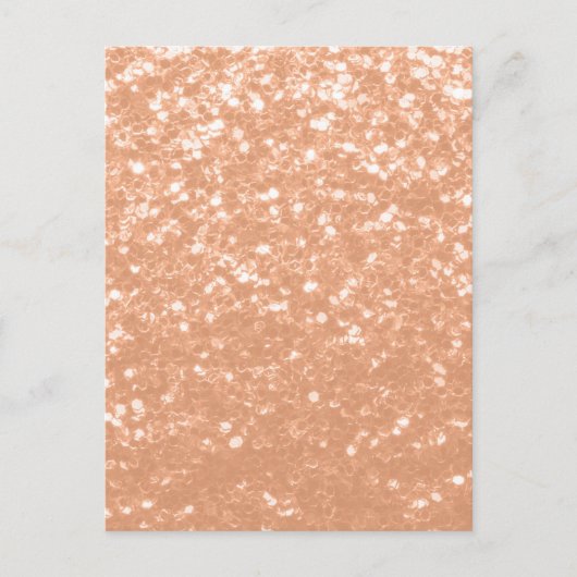 Sparkly peach faux sparkles kleur van het jaar 202 briefkaart (Voorkant)