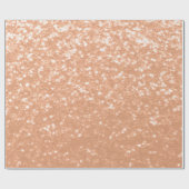 Sparkly peach faux sparkles kleur van het jaar 202 cadeaupapier (Vlak)