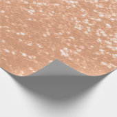 Sparkly peach faux sparkles kleur van het jaar 202 cadeaupapier (Hoek)