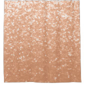 Sparkly peach faux sparkles kleur van het jaar 202 douchegordijn (Voorkant)