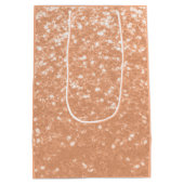 Sparkly peach faux sparkles kleur van het jaar 202 medium cadeauzakje (Achterkant)