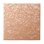 Sparkly peach faux sparkles kleur van het jaar 202 tegeltje (Voorkant)