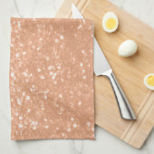 Sparkly peach faux sparkles kleur van het jaar 202 theedoek (Quarter Fold)