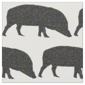 Sparkly Pig Patterned Craft Fabric Stof (Close Up)