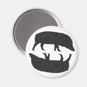 Sparkly Pigs Magnet Magneet (Voorkant / Achterkant)