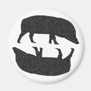 Sparkly Pigs Magnet Magneet