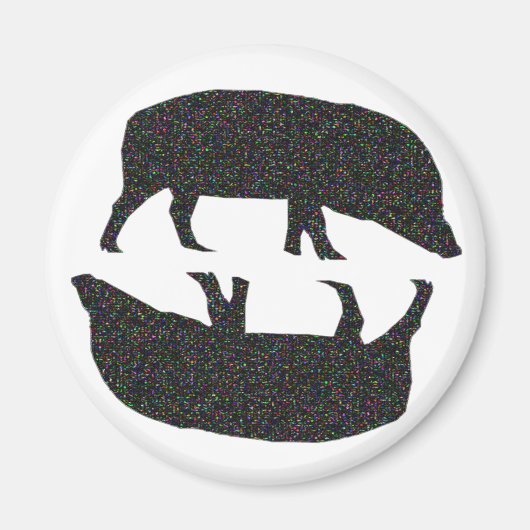 Sparkly Pigs Magnet Magneet (Voorkant)