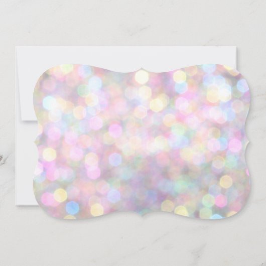 Sparkly Pink Baby shower Uitnodiging (Achterkant)