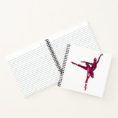 Sparkly Pink Ballerina dubbelzijdig Notitieboek (Binnen)