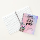 Sparkly Pink Girls Personal Journal geeft nooit op Notitieboek (Binnen)