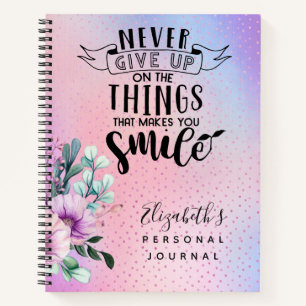 Sparkly Pink Girls Personal Journal geeft nooit op Notitieboek