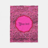 Sparkly Pink Glitter Fleece Deken (Voorkant)