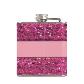 Sparkly Pink Glitter Heupfles (Achterkant)