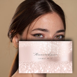 Sparkly Pink Glitter Makeup Artist Mode Blog Afsprakenkaartje