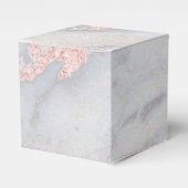 Sparkly Pink Rose Gold Bohemian Marmer Bedankdoosjes (Voorkant Zijde)