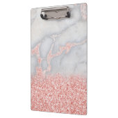 Sparkly Pink Rose Gold Bohemian Marmer Klembord (Links)