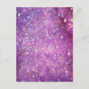 Sparkly Pinky Paarse Aura Crystals Briefkaart