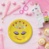 Sparkly Princess Emoticon Papieren Bordje (Feest)