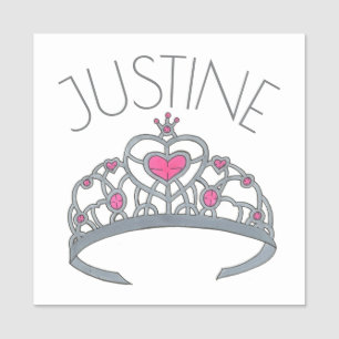Sparkly Princess Tiara Crown Fairy Tale Naamplaatje