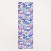 Sparkly rainbow and unicorns on clouds yogamat (Voorkant)