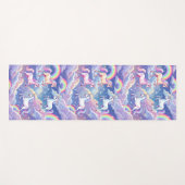 Sparkly rainbow and unicorns on clouds yogamat (Voorkant (horizontaal))
