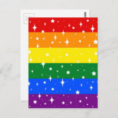 Sparkly Rainbow Flag Briefkaart (Voorkant / Achterkant)