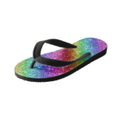 Sparkly Rainbow Glitter Kinder Teenslippers (Schuin)