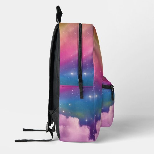 Sparkly Rainbow Glitter Witte Eenhoorn Magisch Bedrukte Rugzak (Links)