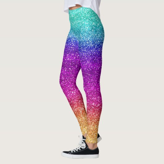 Sparkly Rainbow Gradient Glitter Leggings (Links)
