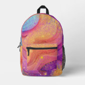 Sparkly Rainbow Mandala Bedrukte Rugzak (Voorkant)