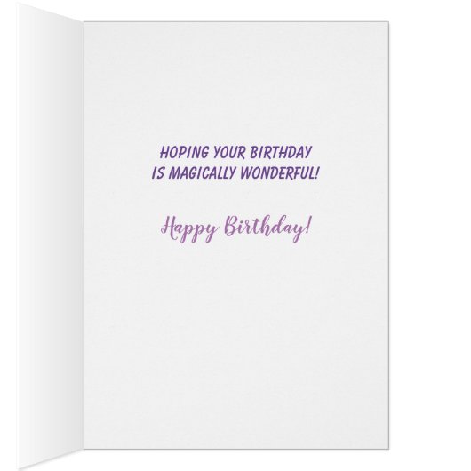 Sparkly Rainbow Universe Unicorn Fantasy Birthday (Binnen (Rechts))