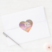 Sparkly Rainbow Universe Unicorn Hart Sticker (Envelop)