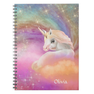 Sparkly Rainbow Universe Unicorn Notitieboek
