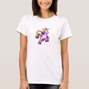 Sparkly regenboogeenhoorn van geluk t-shirt