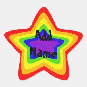 Sparkly regenboogster ster sticker