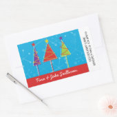 Sparkly Retro Trees Shipping Labels (Envelop)