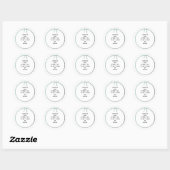 Sparkly Ribbon Envelope Seal Ronde Sticker (Vel)